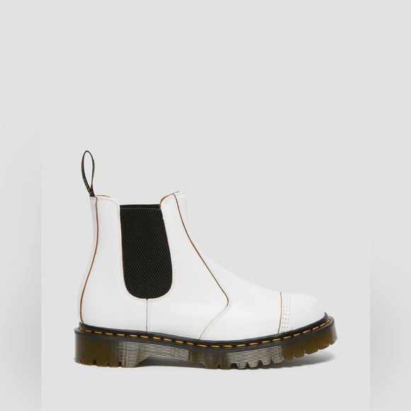 Dr. Martens 2976 Bex Made In England Toe Cap Chelsea Boots in White - Picture 3 of 13